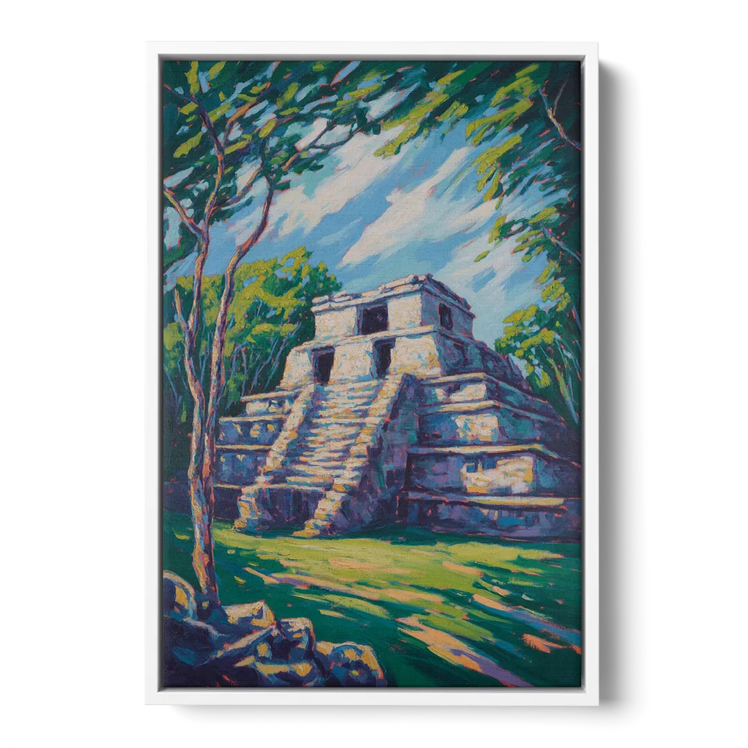 El Rey Ruins Front - White Canvas Wall Art