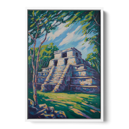 El Rey Ruins Front - White Canvas Wall Art