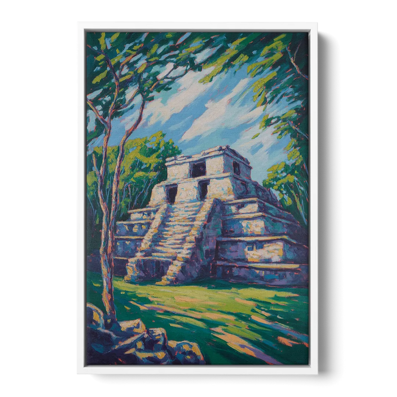 El Rey Ruins Front - White Canvas Wall Art