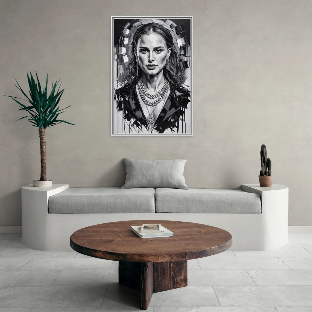 Elegance 2.0 - Living Room White Frame Canvas