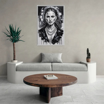 Elegance 2.0 - Living Room White Frame Canvas