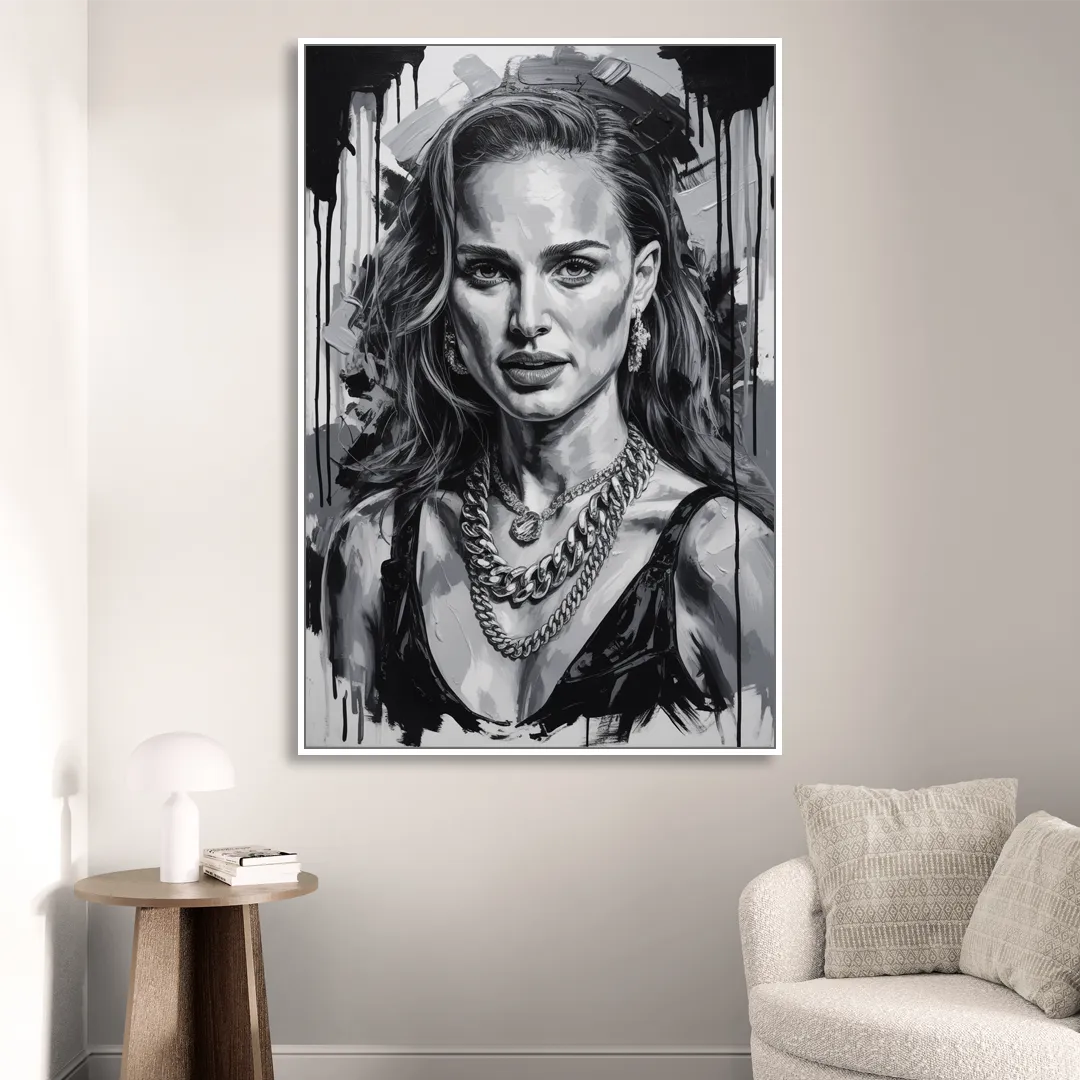 Elegance Living Room - White Canvas Wall Art