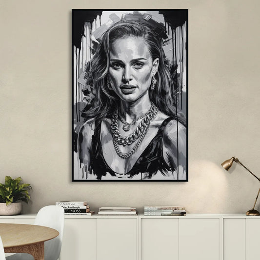 Elegance Living Room - Black Canvas Wall Art