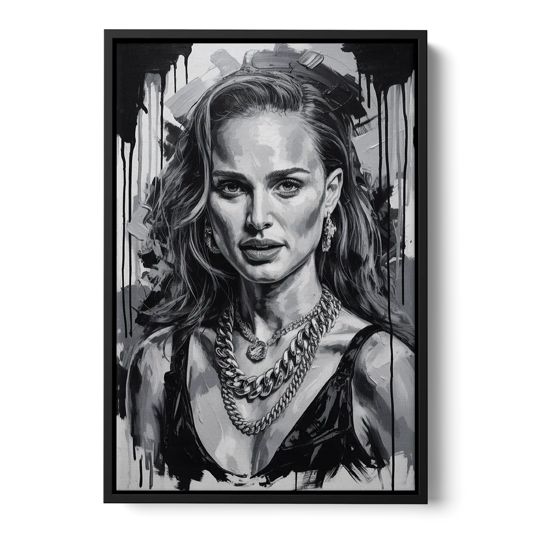 Elegance Front - Black Canvas Wall Art