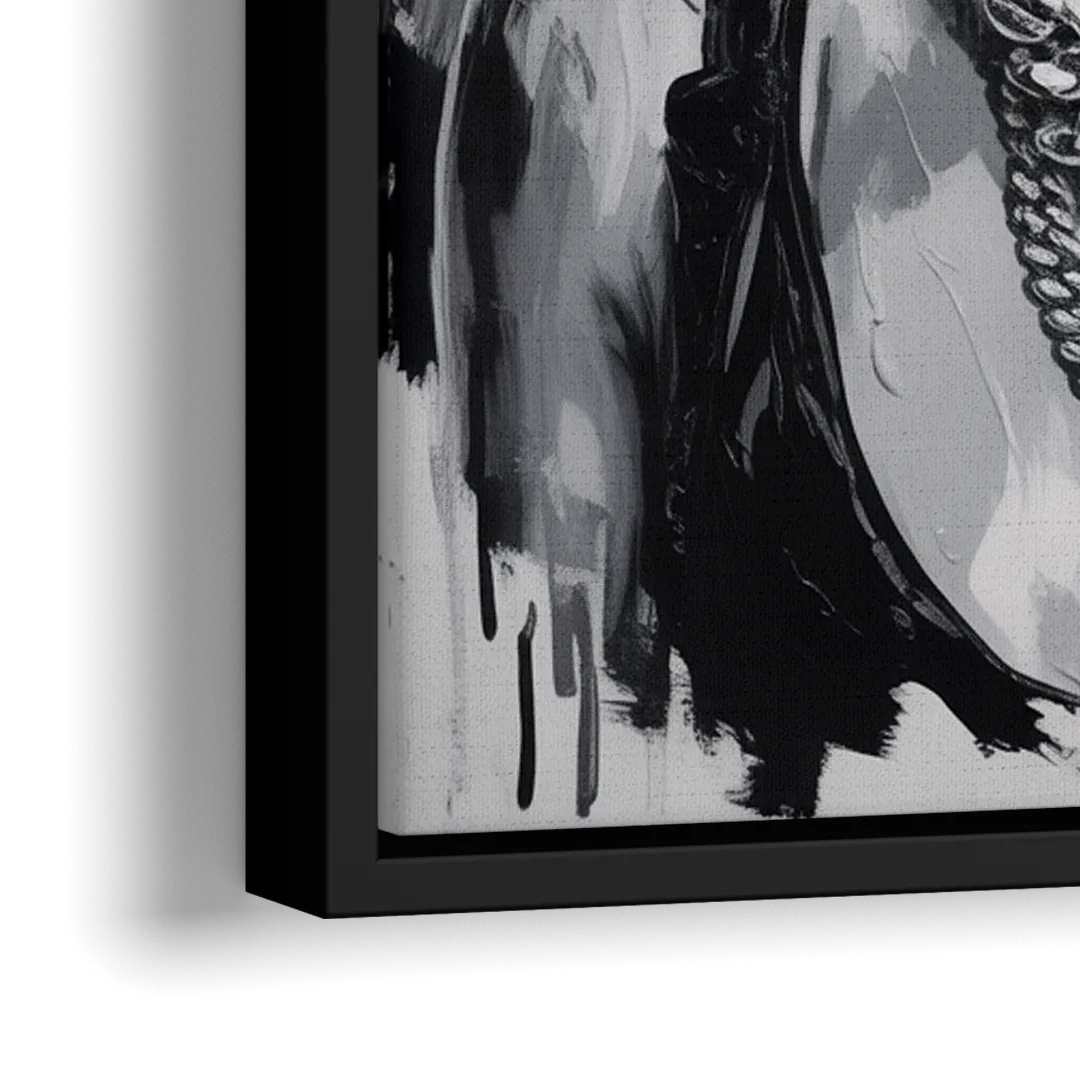 Elegance - Close-Up Black Frame Canvas