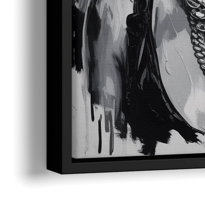 Elegance - Close-Up Black Frame Canvas