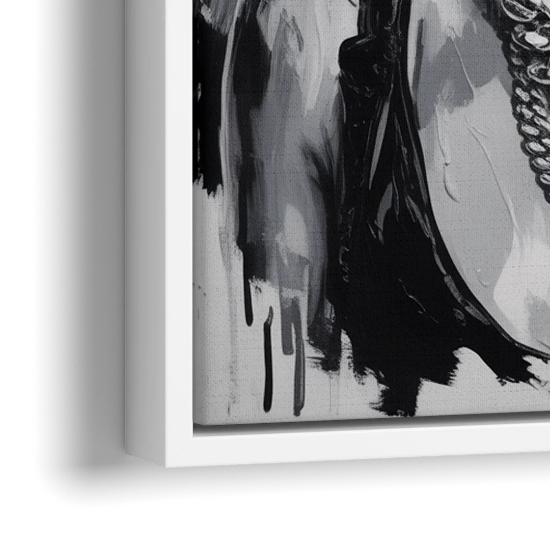 Elegance - Close-Up White Frame Canvas