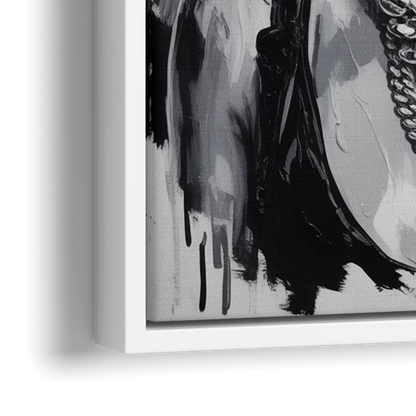 Elegance - Close-Up White Frame Canvas