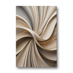Elegant Flow Beige Abstract - Canvas Wall Art - Front