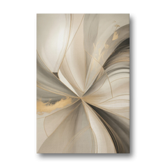 Elegant Interplay Beige Abstract - Canvas Wall Art - Front