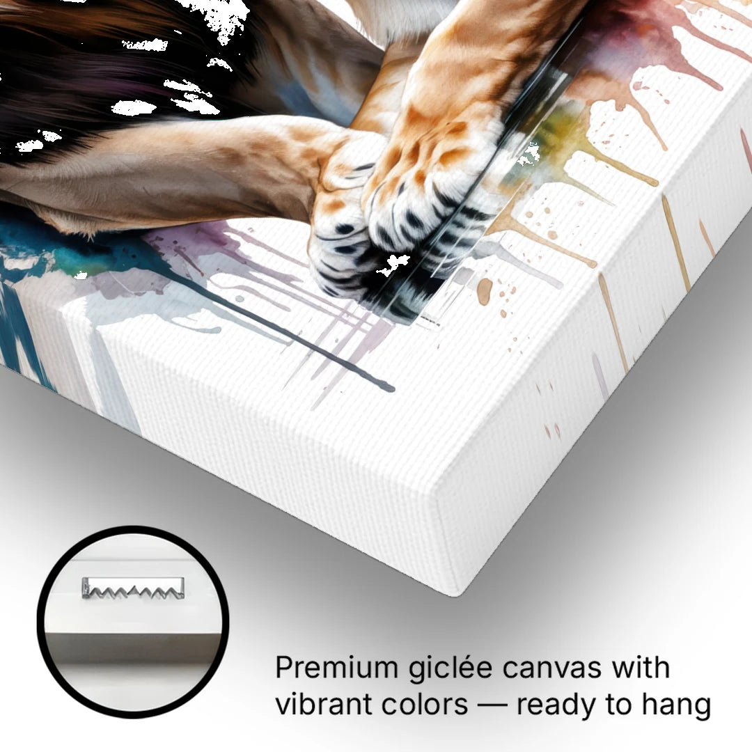 Elegant Lion and Lioness - Canvas Wall Art - Gallery Wrap Corner