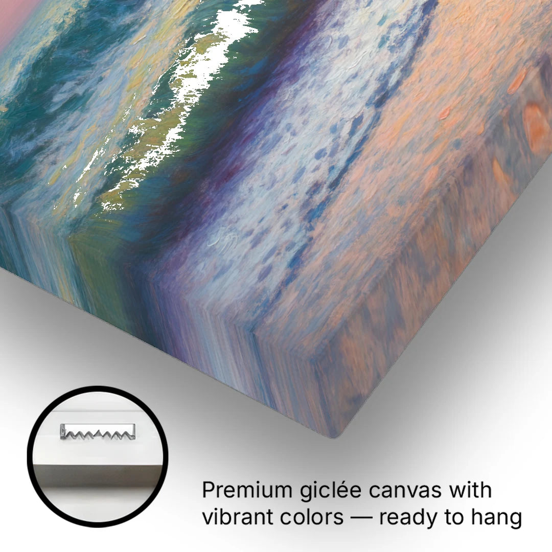 Elli Beach Sunset - Canvas Wall Art - Gallery Wrap Corner