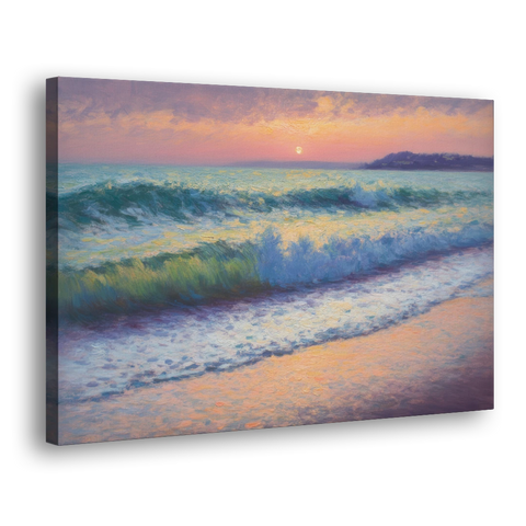 Elli Beach Sunset - Canvas Wall Art - Side