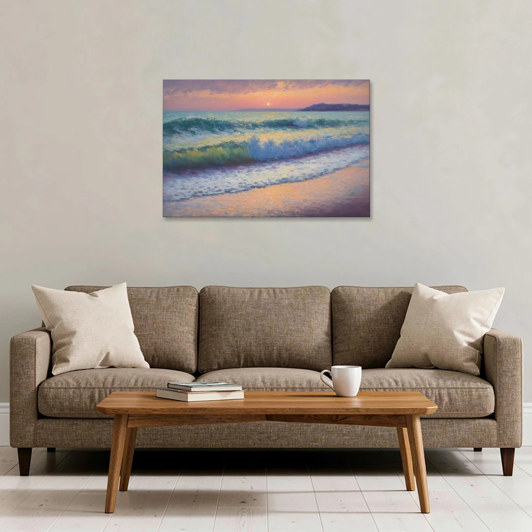 Elli Beach Sunset - Canvas Wall Art - Sofa - 36x24