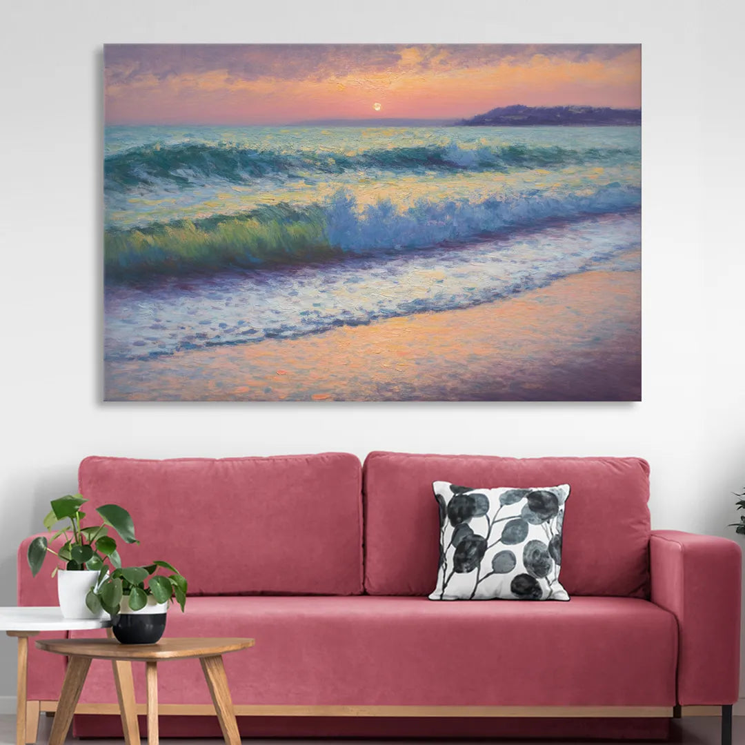 Elli Beach Sunset Living Room - Canvas Wall Art