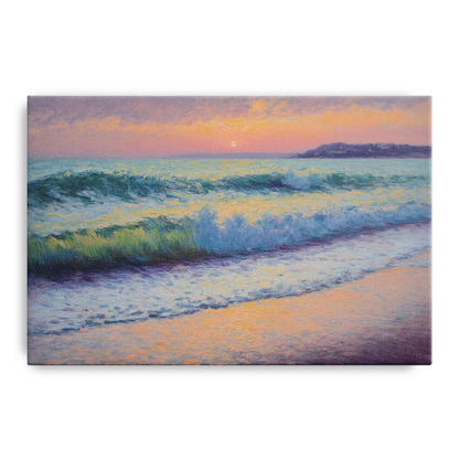 Elli Beach Sunset Front - Canvas Wall Art