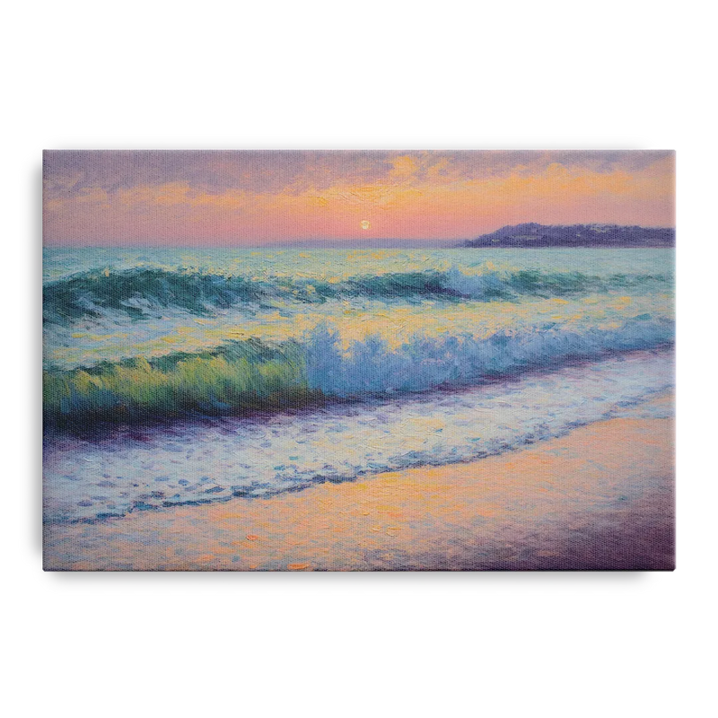 Elli Beach Sunset Front - Canvas Wall Art