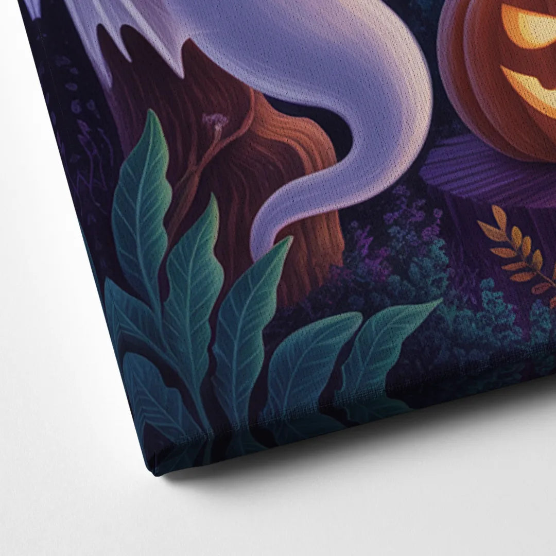 Enchanted Forest Halloween Scene Canvas Close Up
