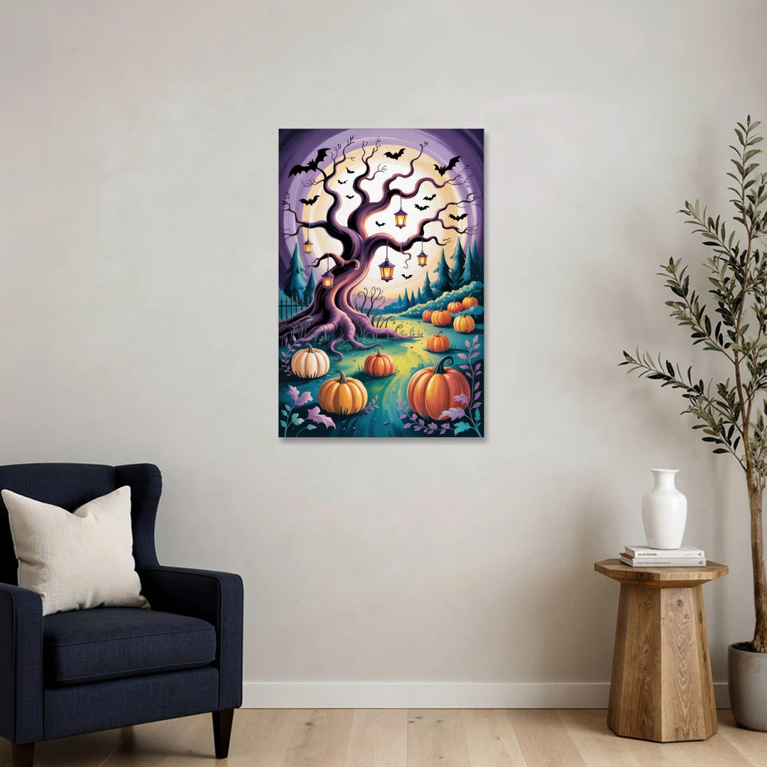 Enchanted Night Mystical Halloween - Canvas Wall Art - Sofa - 24x36