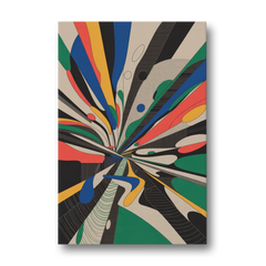 Energetic Layers of Colorful Abstract - Canvas Wall Art - Front
