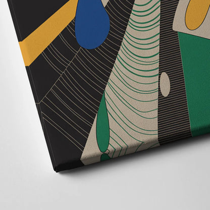 Energetic Layers of Colorful Abstract Canvas Close Up