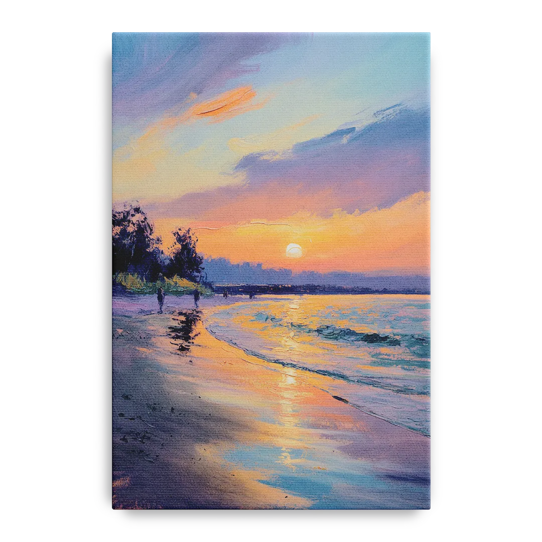 English Bay Sunset Front - Canvas Wall Art