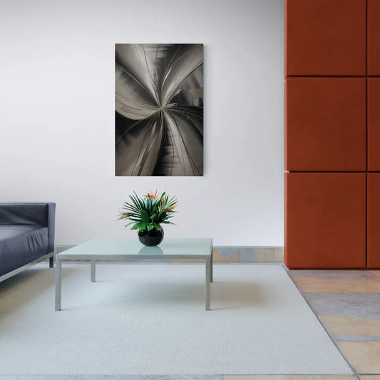 Entwined Elegance Black and Grey Abstract - Canvas Wall Art Living Room