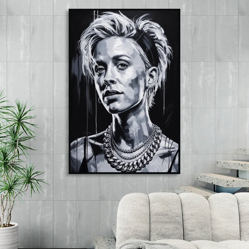 Equal Play 2.0 Sitting Room - Black Canvas Wall Art