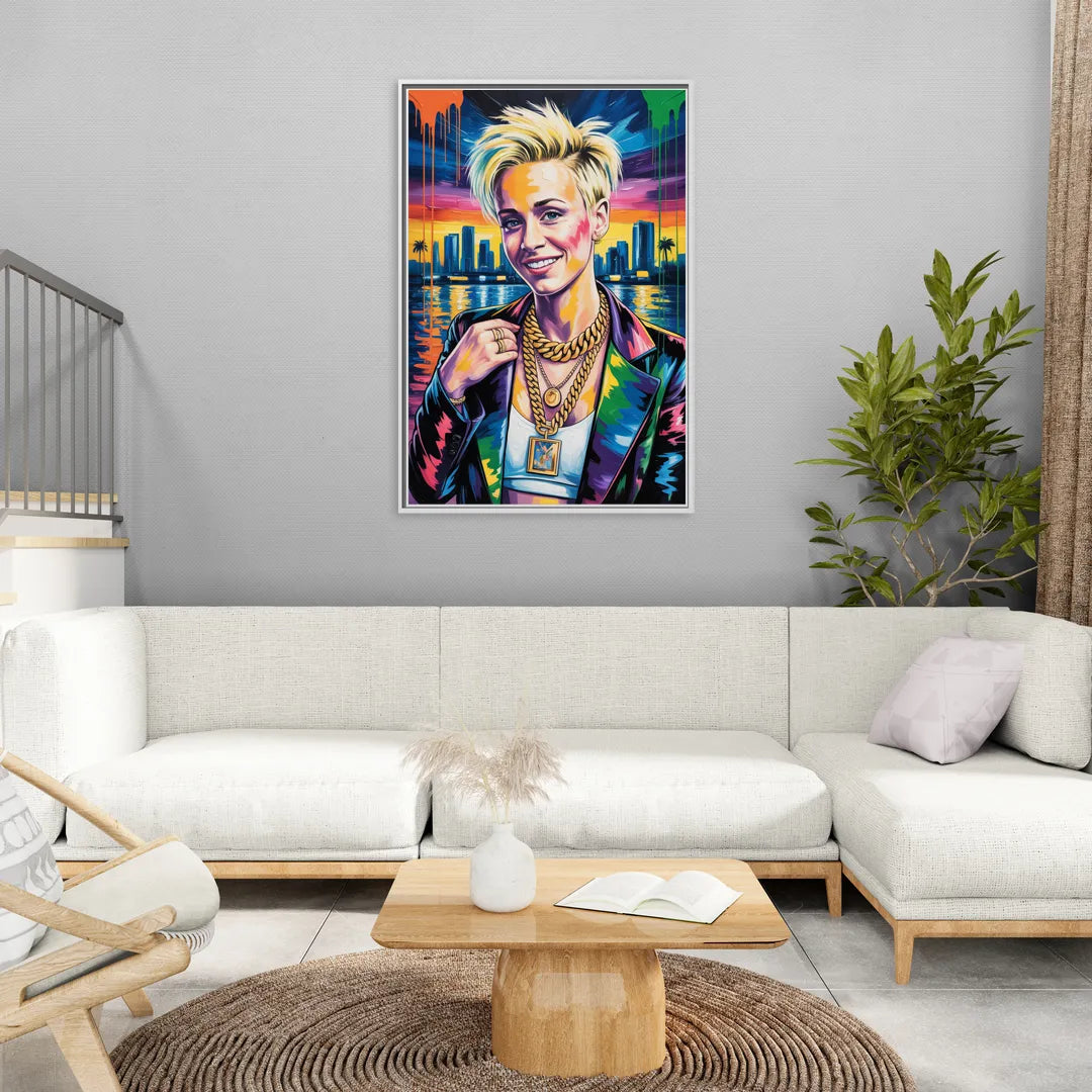 Equal Play - Living Room White Frame Canvas