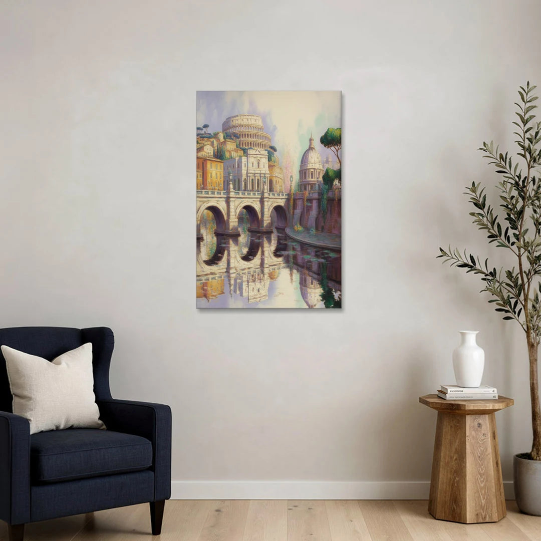 Eternal Cityscape - Canvas Wall Art - Sofa - 24x36