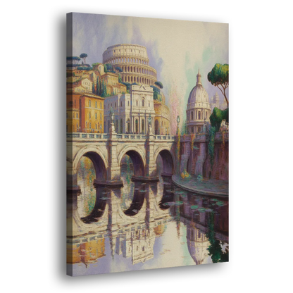 Eternal Cityscape Side - Canvas Wall Art
