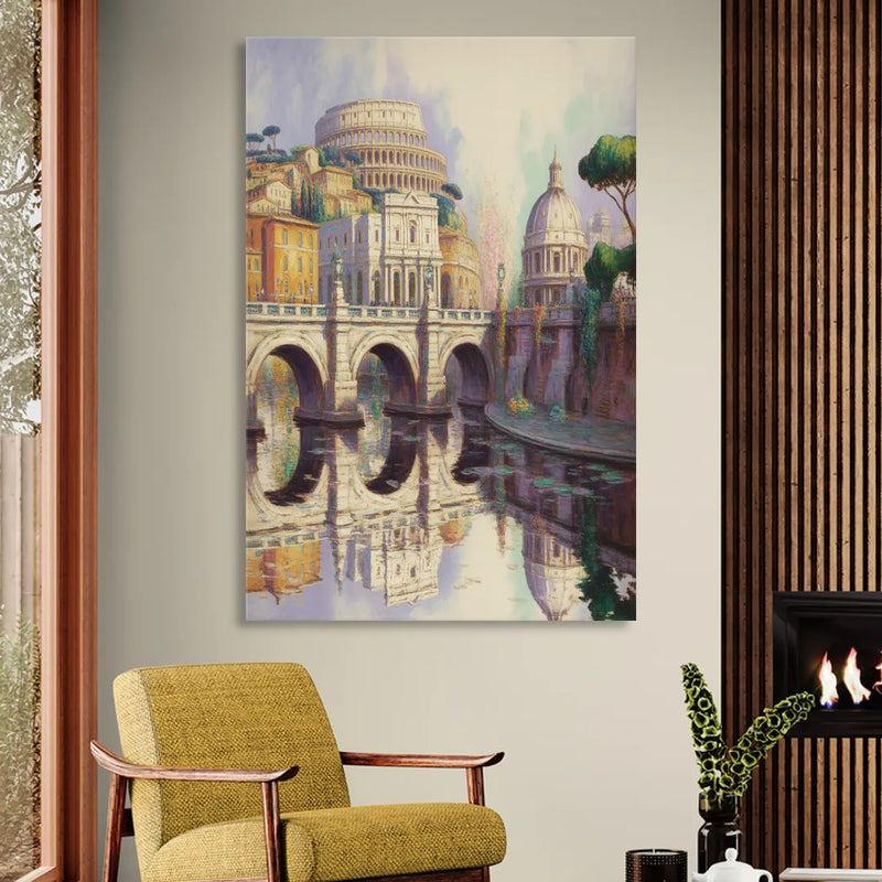 Eternal Cityscape Sitting Room - Canvas Wall Art