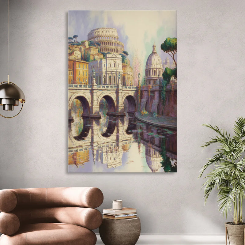 Eternal Cityscape Living Room - Canvas Wall Art