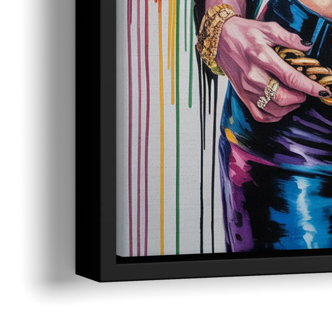 Ethereal 2.0 - Close-Up Black Frame Canvas