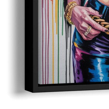 Ethereal 2.0 - Close-Up Black Frame Canvas