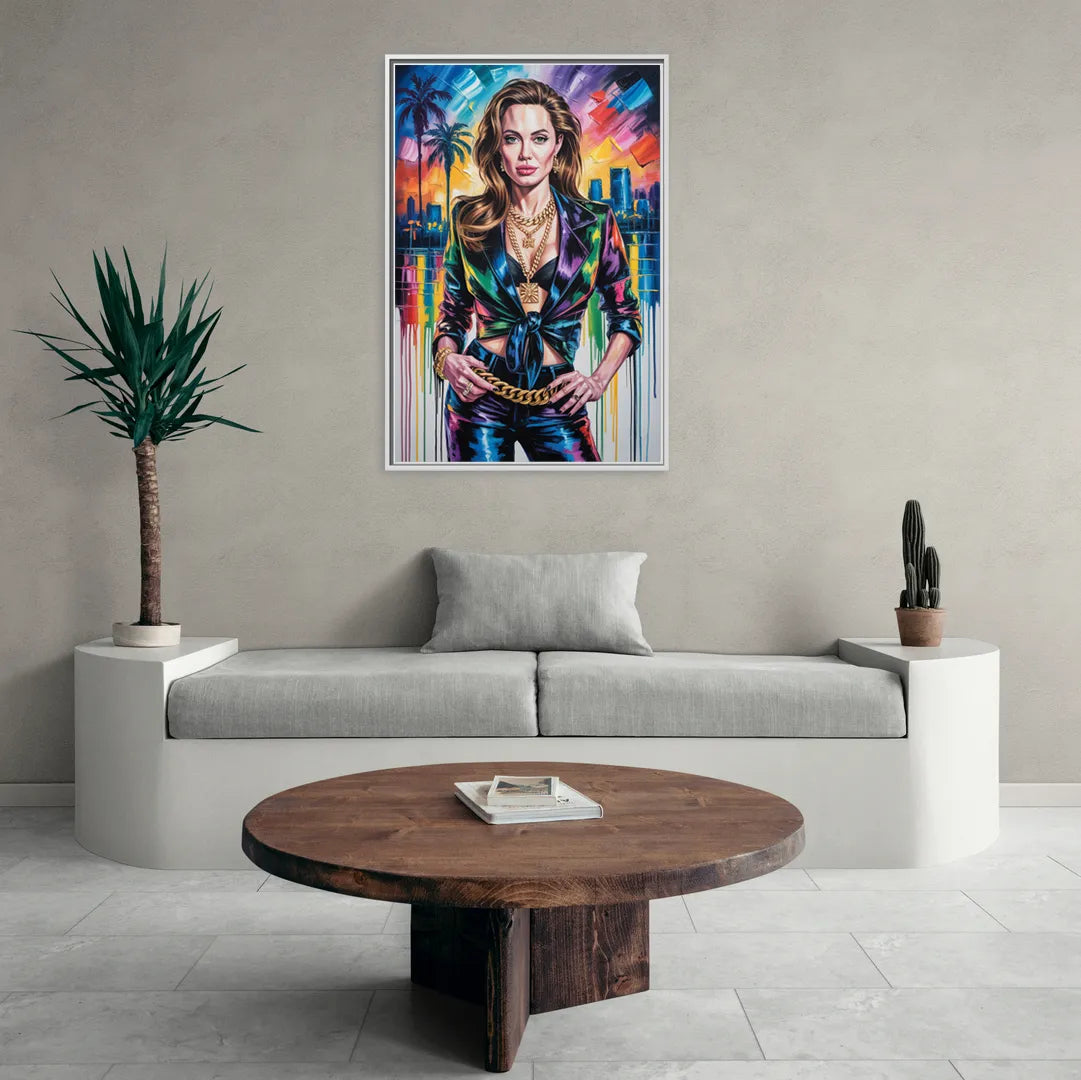 Ethereal 2.0 - Living Room White Frame Canvas