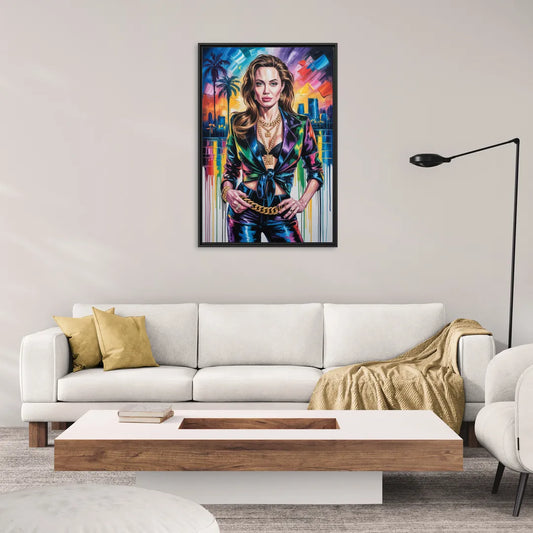 Ethereal 2.0 - Living Room Black Frame Canvas