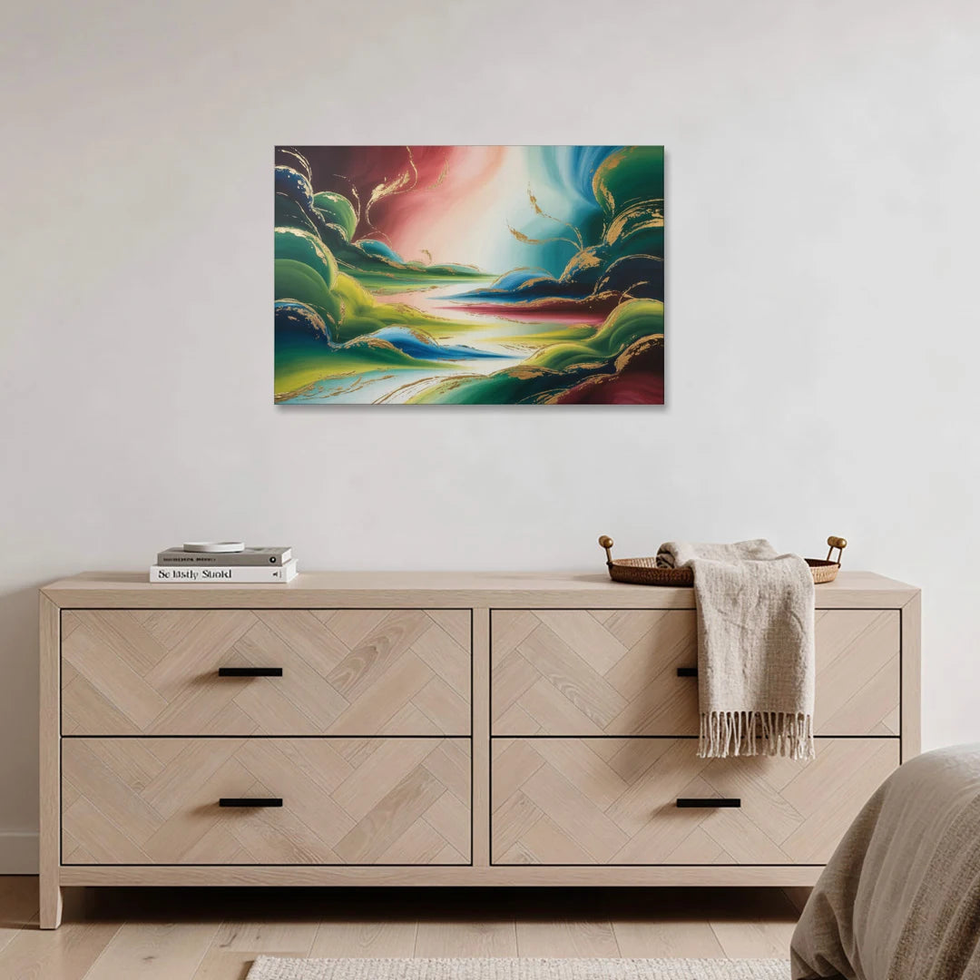 Ethereal Dreamscape Colorful Abstract - Canvas Wall Art - Coffee Table - 36x24