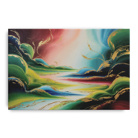 Ethereal Dreamscape Colorful Abstract - Canvas Wall Art