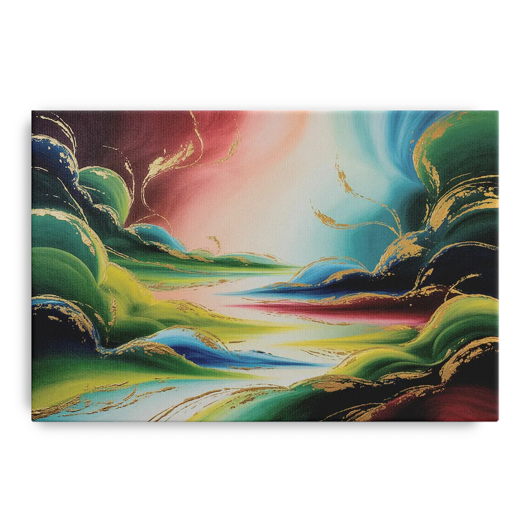 Ethereal Dreamscape Colorful Abstract Front - Canvas Wall Art