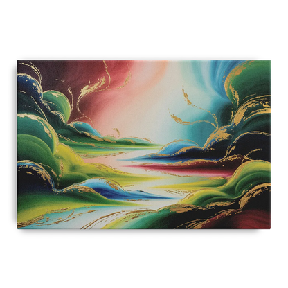 Ethereal Dreamscape Colorful Abstract Front - Canvas Wall Art