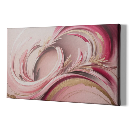 Ethereal Elegance Pink Abstract - Canvas Print Art Sides