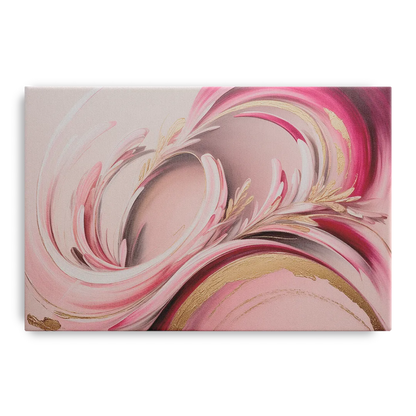 Ethereal Elegance Pink Abstract Front - Canvas Wall Art