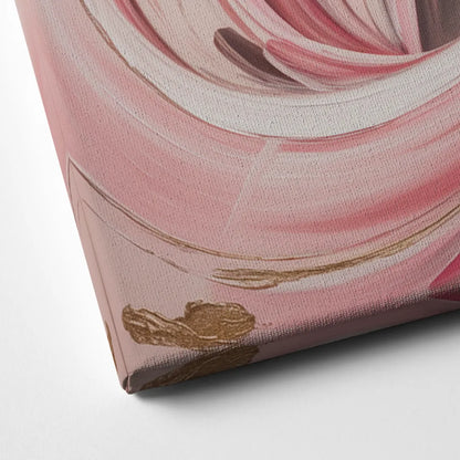Ethereal Elegance Pink Abstract Canvas Close Up