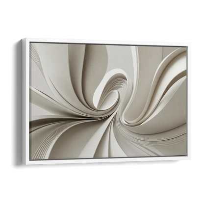 Ethereal Elegance White Abstract Side - White Canvas Wall Art