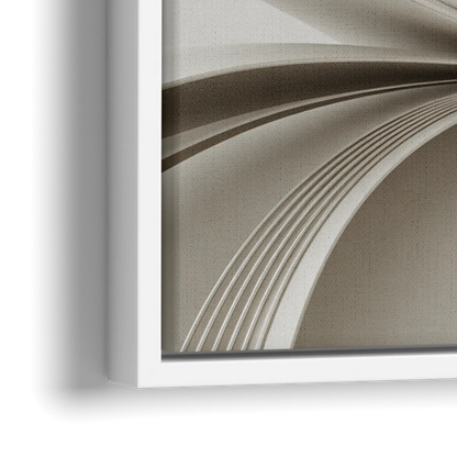 Ethereal Elegance White Abstract - Close-Up White Frame Canvas