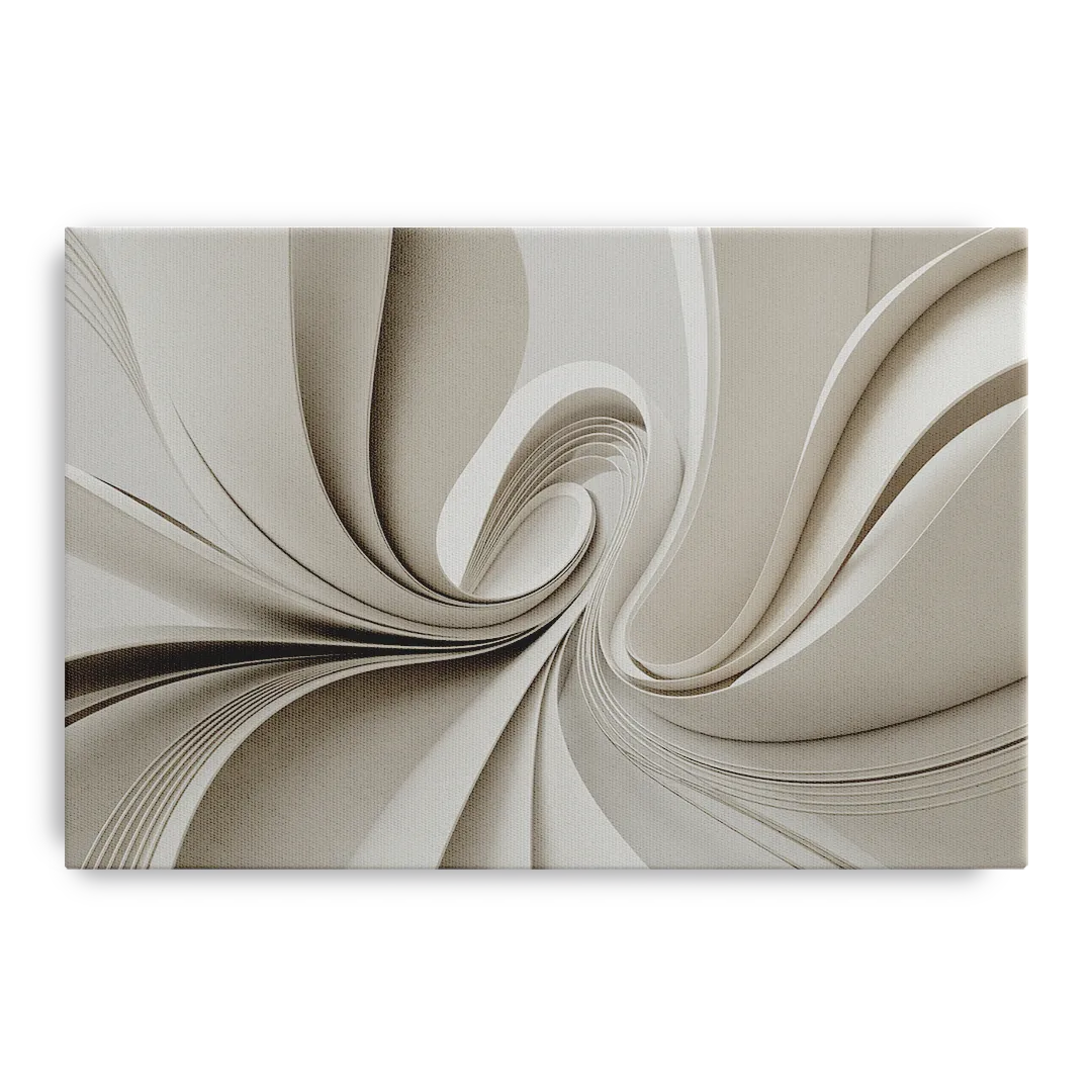 Ethereal Elegance White Abstract Front - Canvas Wall Art