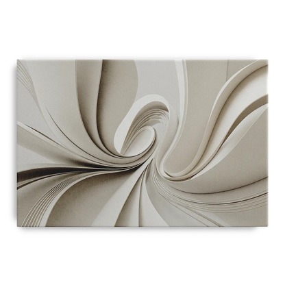 Ethereal Elegance White Abstract Front - Canvas Wall Art