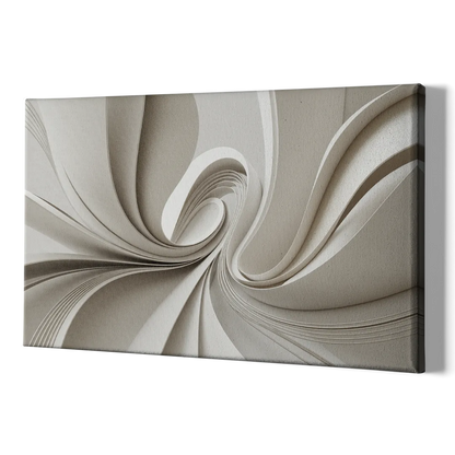 Ethereal Elegance White Abstract - Canvas Print Art Sides