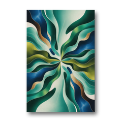 Ethereal Harmony Blue and Green Abstract - Canvas Wall Art - Front